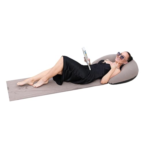 XAGMODSHN Aufblasbare Lounger Mit Kopfruhe Ergonomischer Strandstuhl Tragbare Rückenkissen Kissen Stuhl Luft Bettreise Matratze Für Pools Party Strandzubehör von XAGMODSHN