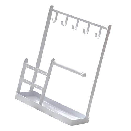 XAGMODSHN Eleganter Organizer für den Eingangsbereich für Schlüssel und Ohrringe, mit stabilen multifunktionalen Haken und Tablett für kleine Gegenstände XAGMODSHN Eleganter Organizer für den Eingangsbereich für Schlüssel und Ohrringe, mit stabilen multifunktionalen Haken und Tablett für kleine Gegenstände von XAGMODSHN