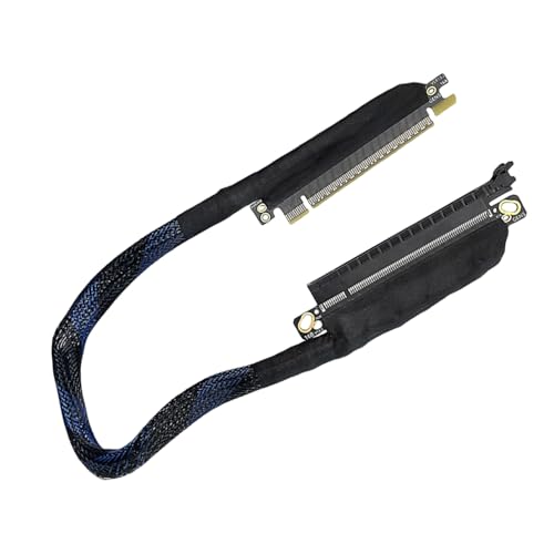 XAGMODSHN Linke Winkelausrichtung PCIe5.0 X16 Grafikkartenverlängerung, verstärktes geflochtenes Kabel, 180 Grad, flexible Routing-Lösung XAGMODSHN Linke Winkelausrichtung PCIe5.0 X16 Grafikkartenverlängerung, verstärktes geflochtenes Kabel, 180 Grad, flexible Routing-Lösung von XAGMODSHN