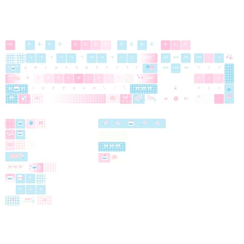 XAGMODSHN Mechanische Tastaturschlüsselkaps 131 Tasten Dicke PBT MOA Height HAUSLICHE Kake THEMENBEDEUTUNG TEYCAP Set von XAGMODSHN