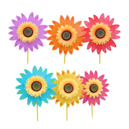 XAGMODSHN Miniatur-Blumen-Windräder, Outdoor-Spinner, Hof, Garten, Windräder, bunte Blume, Windmühle, dekorativer Outdoor-Spinner für Kinder XAGMODSHN Miniatur-Blumen-Windräder, Outdoor-Spinner, Hof, Garten, Windräder, bunte Blume, Windmühle, dekorativer Outdoor-Spinner für Kinder von XAGMODSHN