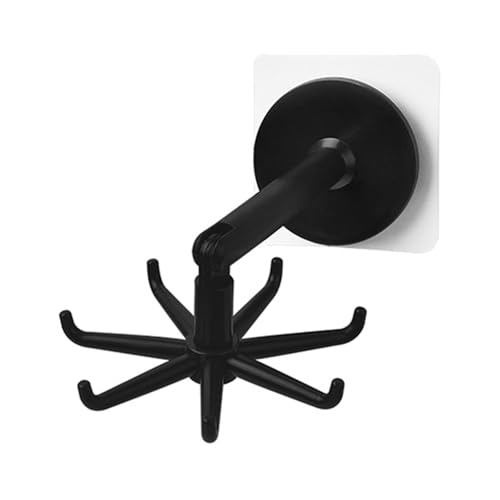 XAGMODSHN Multifunktionaler 360 Grad drehbarer Aufhängehaken Küche Organizer 7 Krallen Wirbel für Badezimmer Schlafzimmer und Büro Badezimmer Handtuch von XAGMODSHN