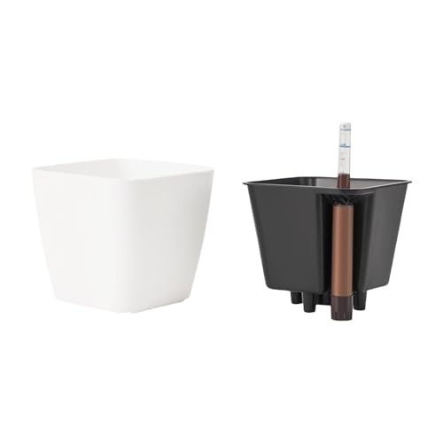 XAGMODSHN Pflanzentöpfe Selbstbewässerung Fauler Blütentöpfe Automatisch Pflanzer Automatisch Wasser Absorbierender Blütenknopf Mit Wasserstand Gerät Orchideenpflanze von XAGMODSHN