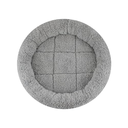 XAGMODSHN Runde Form Hunde Katzen Plüsch Kissen Tragen Resistente Katzen Plüsch Matte Haustier Freien Schlaf Plüsch Matte Abnehmbares Kissen von XAGMODSHN