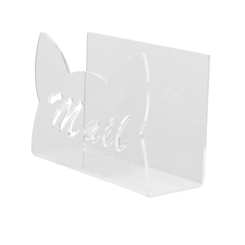 XAGMODSHN Transparenter Briefhalter in Katzenform, Acryl, für Briefe, Rechnungen, Papieraufbewahrung, Dokumentensortierer von XAGMODSHN