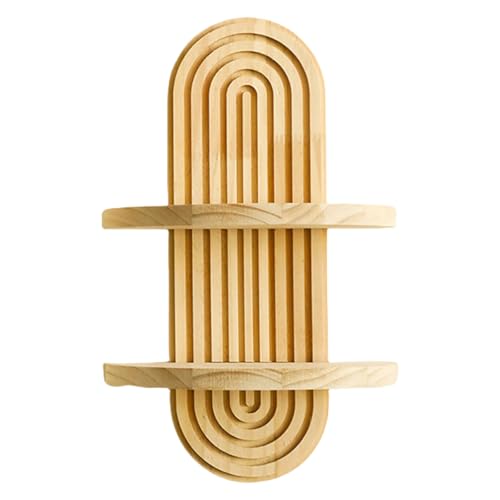 XAGMODSHN Wandhalterung, Aufbewahrungsregal, Regenbogenbogen, Mitte des Jahrhunderts, Holz, schwebendes Regal, Hängeregal für Kinderzimmer, Schlafzimmer, Dekoration von XAGMODSHN