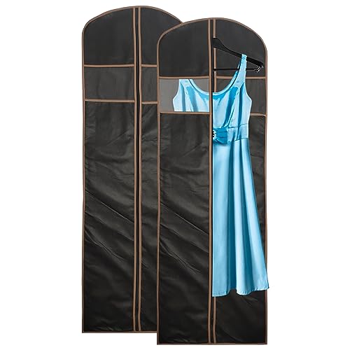 2 Stück lange Kleiderhülle mit Fenster | Kleidertaschen | Kleidersäcke | Kleiderträger von XAGOFIT