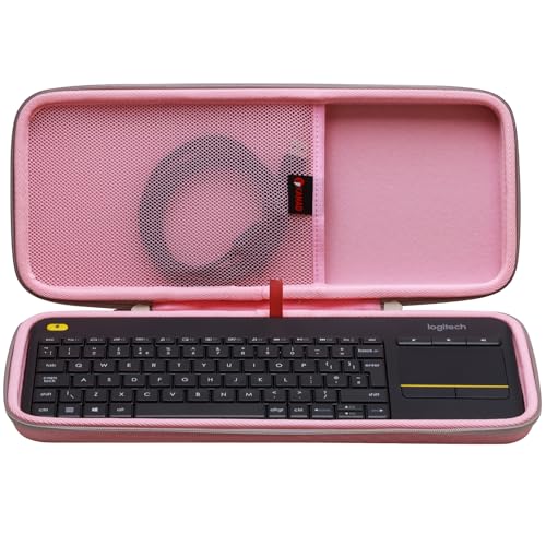 XANAD Hartschalen-Schutzhülle für Logitech K400 Plus/Logitech POP Keys/Logitech MX Mechanische Mini Wireless Touch Tastatur (Pink) - Innen: 36,6 x 14 x 2,8 cm von XANAD