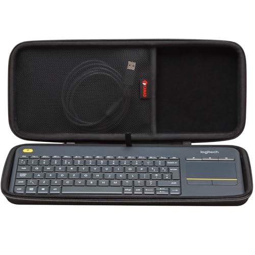 XANAD Hartschalen-Schutzhülle für Logitech K400 Plus/Logitech POP Keys/Logitech MX Mechanische Mini Wireless Touch Tastatur (schwarz) - Innenseite: 36,6 x 14 x 2,8 cm von XANAD