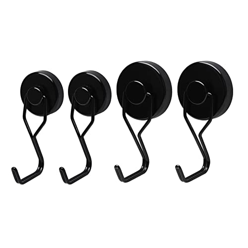 XANAD Magnethaken Extra Stark 4 Stück Schwarz für Neodym Magnet Haken Edelstahl Magnete Mit Haken Magnetischer Haken für Decke Magnettafel Küche Büro Schließfächer XANAD Magnethaken Extra Stark 4 Stück Schwarz für Neodym Magnet Haken Edelstahl Magnete Mit Haken Magnetischer Haken für Decke Magnettafel Küche Büro Schließfächer von XANAD