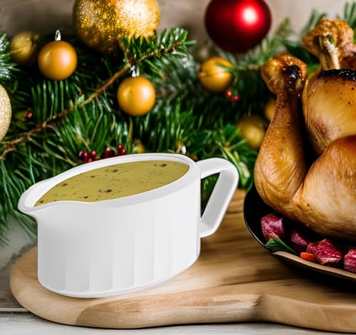 Sauciere – 600 ml Fassungsvermögen – klassischer Saucenkännchen aus Porzellan – einfaches Ausgießen, elegantes Design Sauciere – 600 ml Fassungsvermögen – klassischer Saucenkännchen aus Porzellan – einfaches Ausgießen, elegantes Design von XANADU