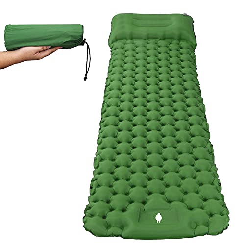 XANAYXWJ "Ultraleichte aufblasbare Isomatte mit eingebautem Kissen - wasserdichte Rollmatte für Camping und Wandern von XANAYXWJ