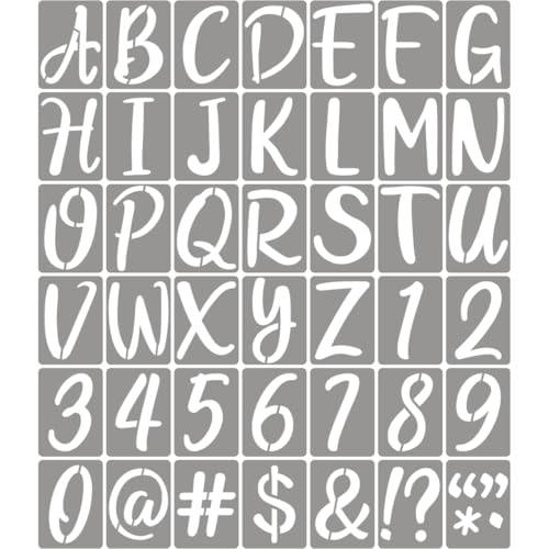 XANGEY Buchstabenschablonen zum Malen, 20,3 cm, 42 Stück, Alphabet-Buchstaben-Zahlen-Vorlagen mit Schildern, wiederverwendbare Kunststoff-Alphabet-Zahlenschablonen für Kreidetafel, Stoff, Stein, Holz XANGEY Buchstabenschablonen zum Malen, 20,3 cm, 42 Stück, Alphabet-Buchstaben-Zahlen-Vorlagen mit Schildern, wiederverwendbare Kunststoff-Alphabet-Zahlenschablonen für Kreidetafel, Stoff, Stein, Holz von XANGEY
