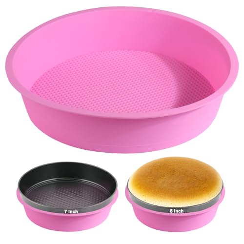 XANGNIER Käsekuchen-Schutz für 20 cm runde Springform, Silikon-Käsekuchen-Wasserbadpfanne, verhindert, dass Wasser in die Springform gelangt, Springform-Zubehör von XANGNIER