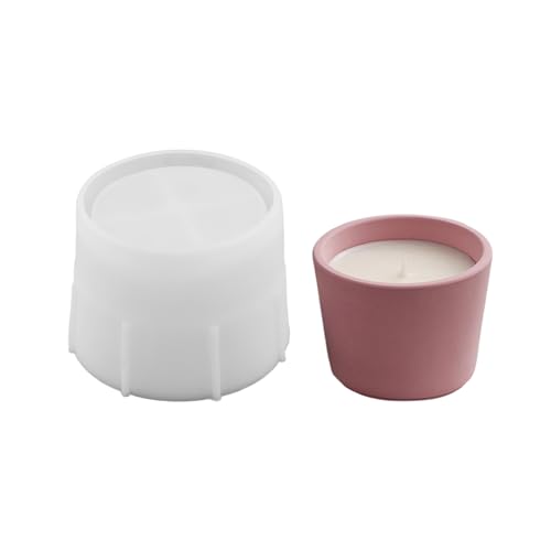 XANHOY Kerzenständer Silikonform Kerzenbecher mit Deckel Formen Kerzenhalter Form Gips Sukkulenten Pflanzgefäß Dekorationen Formen von XANHOY