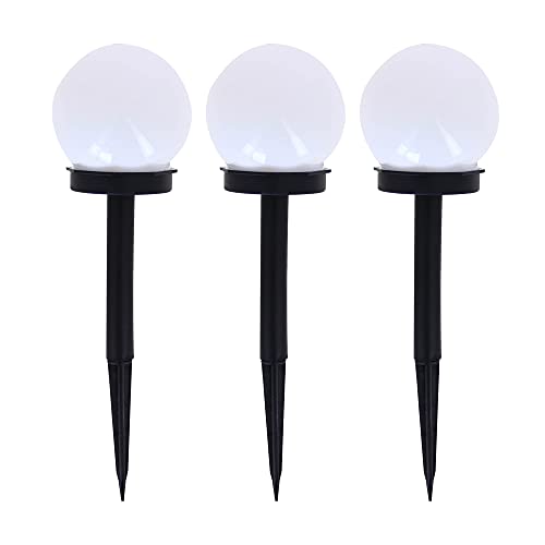 XANLITE Pack of 3 SOLAR LED Ball Poles IP44, RGB, Autonomy 8H. PACK3SO50B, Multicolor von Xanlite