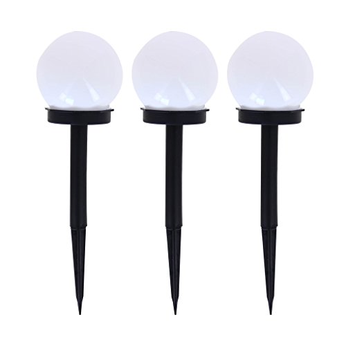 XANLITE Pack of 3 SOLAR LED Ball Poles IP44, RGB, Autonomy 8H. PACK3SO50B, Multicolor von Xanlite