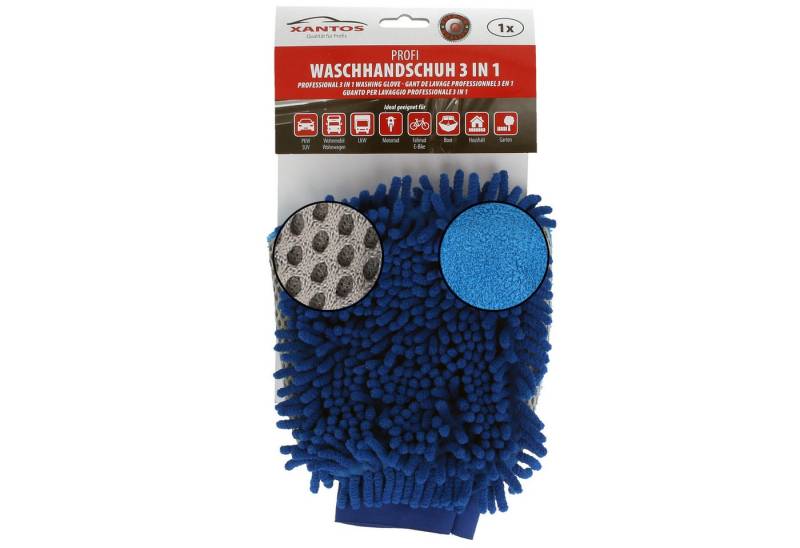 XANTOS Waschhandschuh Auto Reinigungshandschuh 3in1, (Putzhandschuh zum Auto waschen), Waschmaschinen geeignet von XANTOS