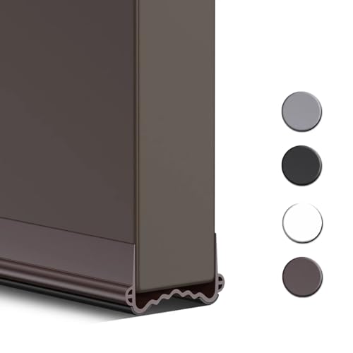 XAOCED 2 Stück Türdichtung Zugluftstopper für Türen 100cm, Schallschutz Türdichtung Unten Selbstklebend, Besser Geeignet für Türen Im Haus (Fällt Nicht Ab/Wiederverwendbar) (Braun) von XAOCED