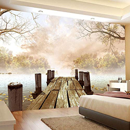 XAONUO 3D Druck Tapisserie Wandteppich 280X180Cm See Brücke Bäume Landschaft Wandbehang Wandteppich, 3D Tapisserie Art Wandbehang Wandteppich Decke Für Wohnzimmer Schlafzimmer Wohnkultur von XAONUO