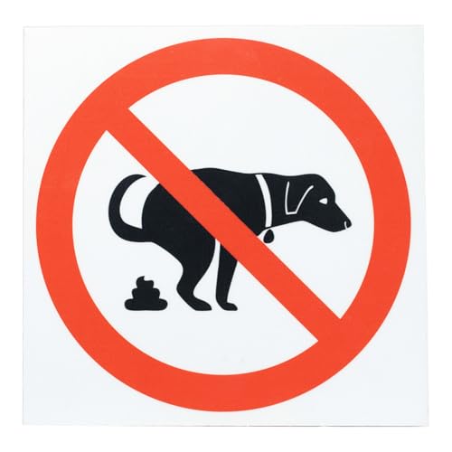Schild Hunde kacken verboten, Achtung hier ist kein Hundeklo Schild Hundeklo, Hinweisschild Keine Hundetoilette, 15x15cm Hundeverbotsschild Keine Verbot Hundeklo Hundekot Hundehaufen Hundekacke von XAQAMY
