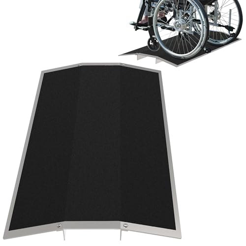 XARILK 70 cm B x 4 cm H Aluminiumbrückenschwellen-Rampe mit abnehmbaren Stützen – 300 kg robuste Rollstuhlrampe mit rutschfester Oberfläche für Rollstühle, Türen, Einfahrten XARILK 70 cm B x 4 cm H Aluminiumbrückenschwellen-Rampe mit abnehmbaren Stützen – 300 kg robuste Rollstuhlrampe mit rutschfester Oberfläche für Rollstühle, Türen, Einfahrten von XARILK