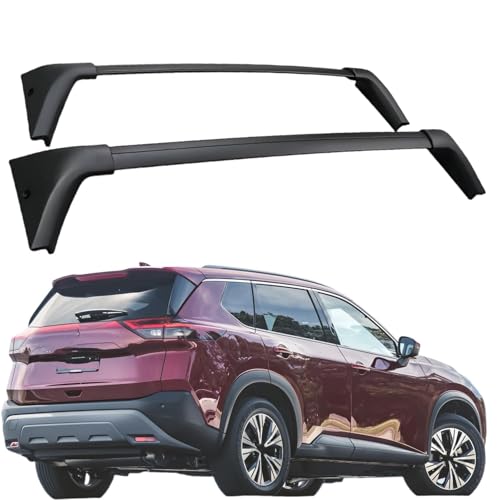 XATHKJOE 2 Stück Auto Dachträger Dachreling für Nissan X-Trail T33 2020 2021 2022 2023 2024 Dachgepäckträger-Alu Relingträger Fahrradträger, Dachboxen oder als Skiträger von XATHKJOE