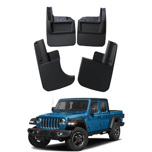 XATHKJOE 4 Stück Auto Schmutzfänger, für Jeep Gladiator Rubicon 2022-2024 Mud Flaps Schmutzfänger Spritzschutz,Fahrzeug Schutzklappen Allwetter Außen Zubehör von XATHKJOE
