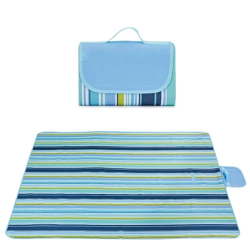 XAUCY Tragbare Picknickmatte aus wasserdichtem Stoff, faltbar, feuchtigkeitsbeständig, 150 x 200 cm von XAUCY