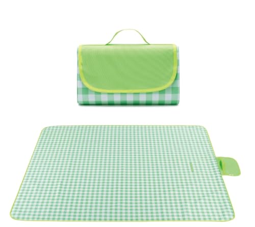 XAUCY Tragbare Picknickmatte aus wasserdichtem Stoff, faltbar, feuchtigkeitsbeständig, 200 x 200 cm von XAUCY