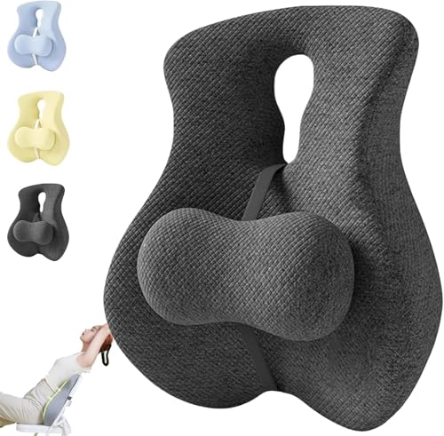 lumbraze lumbar support cushion,Lumbraze Orthopädisches Lendenwirbelstützkissen,Rückenkissen aus Memory Foam, Ergonomisches Lendenkissen, Ergonomisches Lendenkissen für Bürostuhl, Autositze-G lumbraze lumbar support cushion,Lumbraze Orthopädisches Lendenwirbelstützkissen,Rückenkissen aus Memory Foam, Ergonomisches Lendenkissen, Ergonomisches Lendenkissen für Bürostuhl, Autositze-G von XAUXKERE