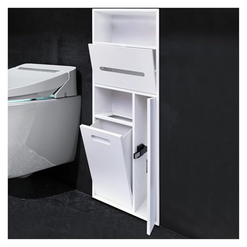304 Edelstahl Badezimmer Nische, Versteckter Abfalleimer, Eingebetteter Toilettenrollenhalter, Aufbewahrungsständer Für WC-Bürste Für Büro Im Schlafzimmer,White-30x78x14cm/11.81x30.7x5.51in 304 Edelstahl Badezimmer Nische, Versteckter Abfalleimer, Eingebetteter Toilettenrollenhalter, Aufbewahrungsständer Für WC-Bürste Für Büro Im Schlafzimmer,White-30x78x14cm/11.81x30.7x5.51in von XAoSCd