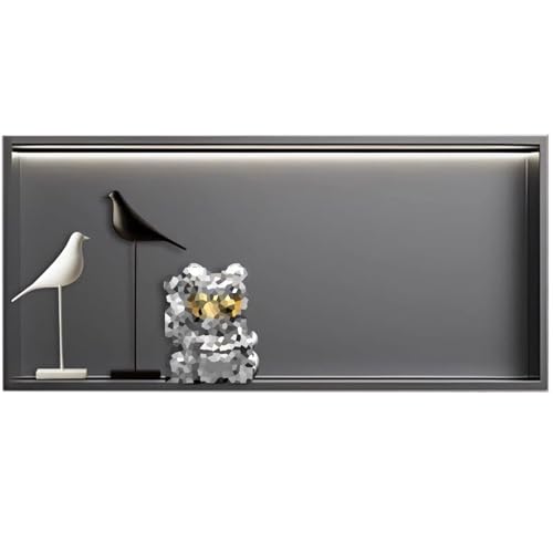 Badezimmer Nische Aus Edelstahl, Eingebautes Shampoo, Toilettenpapier, Wasserdichte Aufbewahrung Mit Beleuchtung Für Schlafzimmer, Büro, Küche, Wohnzimmer,Red-62x32x12.5cm/24.4x12.59x4.92in Badezimmer Nische Aus Edelstahl, Eingebautes Shampoo, Toilettenpapier, Wasserdichte Aufbewahrung Mit Beleuchtung Für Schlafzimmer, Büro, Küche, Wohnzimmer,Red-62x32x12.5cm/24.4x12.59x4.92in von XAoSCd