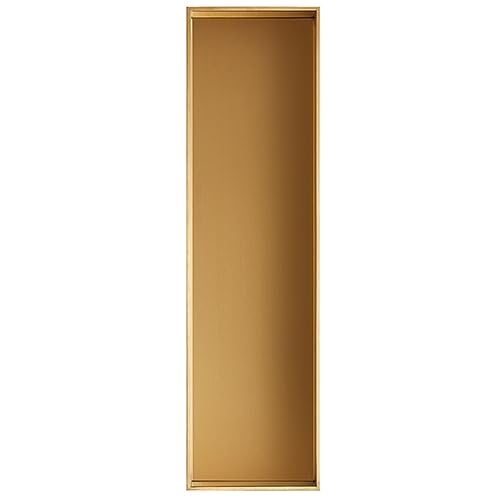 Badezimmer Nische aus Edelstahl, Eingebettete Wasserdichte Lagerregale für Schlafzimmer Im Wohnzimmer, Vertiefungsregal Für Badezimmer Lagerung/Shampoo/Badezimmerzubehör,Gold-30.5x110x10.2cm Badezimmer Nische aus Edelstahl, Eingebettete Wasserdichte Lagerregale für Schlafzimmer Im Wohnzimmer, Vertiefungsregal Für Badezimmer Lagerung/Shampoo/Badezimmerzubehör,Gold-30.5x110x10.2cm von XAoSCd