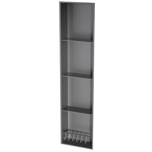 Badezimmer-Nische aus Edelstahl, Eingebettetes Regal Mit Leitplank, Papiertoilettenartikel Aufbewahrungsständer Für Wohnzimmer Schlafzimmer Hotel Gehäuse,Red-28x120x12.5cm/11.02x47.24x4.92in Badezimmer-Nische aus Edelstahl, Eingebettetes Regal Mit Leitplank, Papiertoilettenartikel Aufbewahrungsständer Für Wohnzimmer Schlafzimmer Hotel Gehäuse,Red-28x120x12.5cm/11.02x47.24x4.92in von XAoSCd
