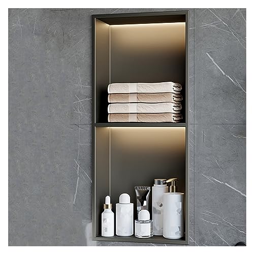 Dusche Nische, Eingebautes Edelstahl Wasserdichtes Lagerregal Mit Beleuchtung, Einteiliges Bad Shampoo WC Vorratsschrank Dekor Nische, Einfach Zu Installieren,Red-28x70x12.5cm/0.91x2.29x0.41ft Dusche Nische, Eingebautes Edelstahl Wasserdichtes Lagerregal Mit Beleuchtung, Einteiliges Bad Shampoo WC Vorratsschrank Dekor Nische, Einfach Zu Installieren,Red-28x70x12.5cm/0.91x2.29x0.41ft von XAoSCd