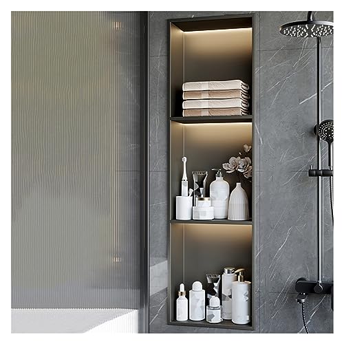 Duschnische, Eingebettetes wasserdichtes Regal aus Edelstahl Mit Lampen, Badeshampoo In Einteiliger Toilettenartikel Speisekammer Dekor Alkov, Einfach zu installieren,Red-28x90x12.5cm/0.91x0.95x0.41ft Duschnische, Eingebettetes wasserdichtes Regal aus Edelstahl Mit Lampen, Badeshampoo In Einteiliger Toilettenartikel Speisekammer Dekor Alkov, Einfach zu installieren,Red-28x90x12.5cm/0.91x0.95x0.41ft von XAoSCd