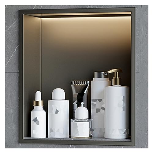 Duschnische, Eingebettetes wasserdichtes Regal aus Edelstahl Mit Lampen, Badeshampoo In Einteiliger Toilettenartikel Speisekammer Dekor Alkov, Einfach zu installieren,Red-32x32x12.5cm/1.04x1.04x0.41ft Duschnische, Eingebettetes wasserdichtes Regal aus Edelstahl Mit Lampen, Badeshampoo In Einteiliger Toilettenartikel Speisekammer Dekor Alkov, Einfach zu installieren,Red-32x32x12.5cm/1.04x1.04x0.41ft von XAoSCd