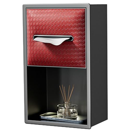 Duschnische aus Edelstahl, integrierte Taschentuchbox, wasserdichte Toilettennische, Aufbewahrungsregal für den Innenbereich, dekoratives Aufbewahrungsregal, grau + rot, 20 x 33 x 12 cm Duschnische aus Edelstahl, integrierte Taschentuchbox, wasserdichte Toilettennische, Aufbewahrungsregal für den Innenbereich, dekoratives Aufbewahrungsregal, grau + rot, 20 x 33 x 12 cm von XAoSCd