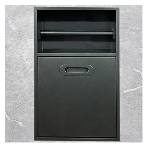 XAoSCd Unterputz-Duschnische aus Edelstahl, Mülleimerhalter, integriertes Aufbewahrungsregal für Shampoo/Toilettenartikel, Schwarz - 30 x 50 x 14 cm/11,81 x 19,68 x 5,51 Zoll XAoSCd Unterputz-Duschnische aus Edelstahl, Mülleimerhalter, integriertes Aufbewahrungsregal für Shampoo/Toilettenartikel, Schwarz - 30 x 50 x 14 cm/11,81 x 19,68 x 5,51 Zoll von XAoSCd