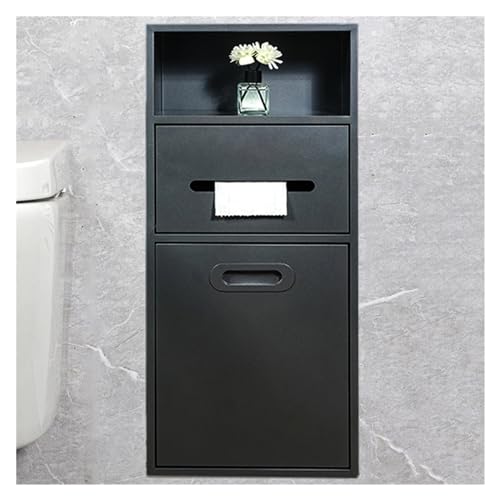 XAoSCd Unterputz-Duschnische aus Edelstahl, Mülleimerhalter, integriertes Aufbewahrungsregal für Shampoo/Toilettenartikel, Schwarz - 30 x 66 x 14 cm/11,81 x 25,98 x 5,51 Zoll XAoSCd Unterputz-Duschnische aus Edelstahl, Mülleimerhalter, integriertes Aufbewahrungsregal für Shampoo/Toilettenartikel, Schwarz - 30 x 66 x 14 cm/11,81 x 25,98 x 5,51 Zoll von XAoSCd