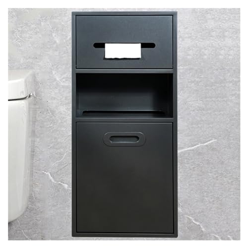 XAoSCd Unterputz-Duschnische aus Edelstahl, Mülleimerhalter, integriertes Aufbewahrungsregal für Shampoo/Toilettenartikel, Schwarz - 30 x 67 x 14 cm/11,81 x 26,37 x 5,51 Zoll XAoSCd Unterputz-Duschnische aus Edelstahl, Mülleimerhalter, integriertes Aufbewahrungsregal für Shampoo/Toilettenartikel, Schwarz - 30 x 67 x 14 cm/11,81 x 26,37 x 5,51 Zoll von XAoSCd