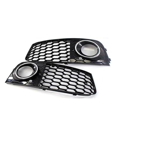 XBBLB Auto Nebelscheinwerfergitter Für Audi A4 B8 2009 2010 2011 2012 8KD807681 8KD807682 Frontstoßstange Nebelscheinwerfer Lampe Kühlergrill Ersatz Auto Styling,Chrome von XBBLB