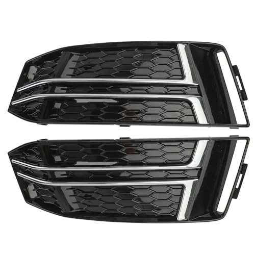 XBBLB Auto Nebelscheinwerfergitter Für Audi A4 B9 2016 2017 2018 8W0807681F 8W0807682F Frontstoßstange Nebelscheinwerfer Lampe Kühlergrill Ersatz Auto Styling,Chrome von XBBLB