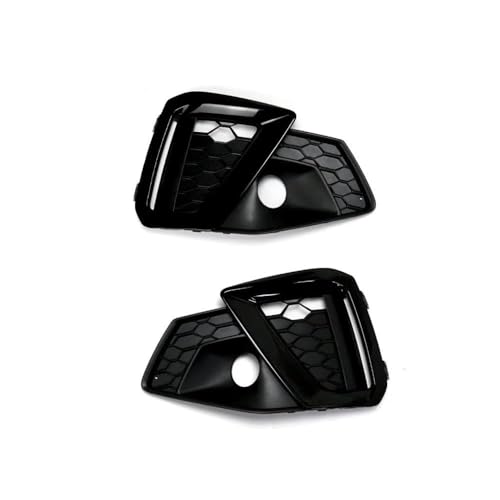 XBBLB Auto Nebelscheinwerfergitter Für Audi A4 B9 2020 2021 2022 Frontstoßstange Nebelscheinwerfer Lampe Kühlergrill Ersatz Auto Styling,Black von XBBLB