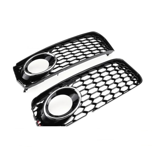 XBBLB Auto Nebelscheinwerfergitter Für Audi A5 S5 B8 RS5 2008 2009 2010 2011 2012 Frontstoßstange Nebelscheinwerfer Lampe Kühlergrill Ersatz Auto Styling,Chrome Silver von XBBLB
