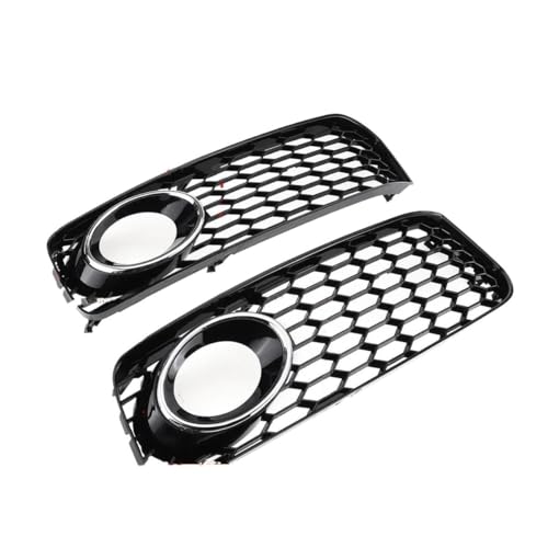 XBBLB Auto Nebelscheinwerfergitter Für Audi A5 S5 B8 RS5 2008-2012 Frontstoßstange Nebelscheinwerfer Lampe Kühlergrill Ersatz Auto Styling,Chrome Silver von XBBLB