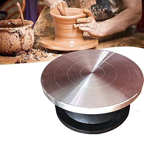 XBCL Ton, der Keramikrad mit Edelstahl-Plattenspieler, Keramik-Keramik-Skulptur-Werkzeug mit Kugellagern für kleine Gegenstände für kleine Gegenstände handwerkliche Produkte,M von XBCL