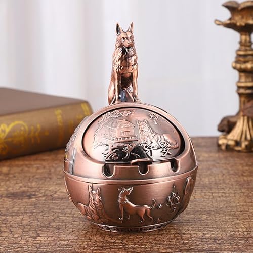 XBHGSY Aschenbecher Lustig Metall Sternzeichen Aschenbecher Haushalt Mit Deckel Retro Anti Herbst Büro Ornamente Rot Kupfer Hund XBHGSY Aschenbecher Lustig Metall Sternzeichen Aschenbecher Haushalt Mit Deckel Retro Anti Herbst Büro Ornamente Rot Kupfer Hund von XBHGSY