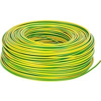 Kunststoffisolierte Leitung H07V-K, 1 x 1,5 mm², grün-gelb - Rolle 100 m Kunststoffisolierte Leitung H07V-K, 1 x 1,5 mm², grün-gelb - Rolle 100 m von XBK KABEL